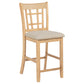 Lavon Wood Counter Height Dining Chair Linen and Light Oak (Set of 2)