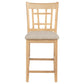 Lavon Wood Counter Height Dining Chair Linen and Light Oak (Set of 2)