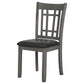 Lavon Wood Dining Side Chair Black and  Medium Grey (Set of 2)