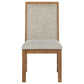Bruner Upholstered Side Chair Natural Brown (Set of 2)