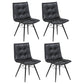 Aiken Faux Leather Upholstered Dining Side Chair Charcoal Grey (Set of 4)