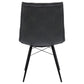 Aiken Faux Leather Upholstered Dining Side Chair Charcoal Grey (Set of 4)