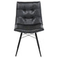 Aiken Faux Leather Upholstered Dining Side Chair Charcoal Grey (Set of 4)