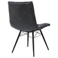 Aiken Faux Leather Upholstered Dining Side Chair Charcoal Grey (Set of 4)