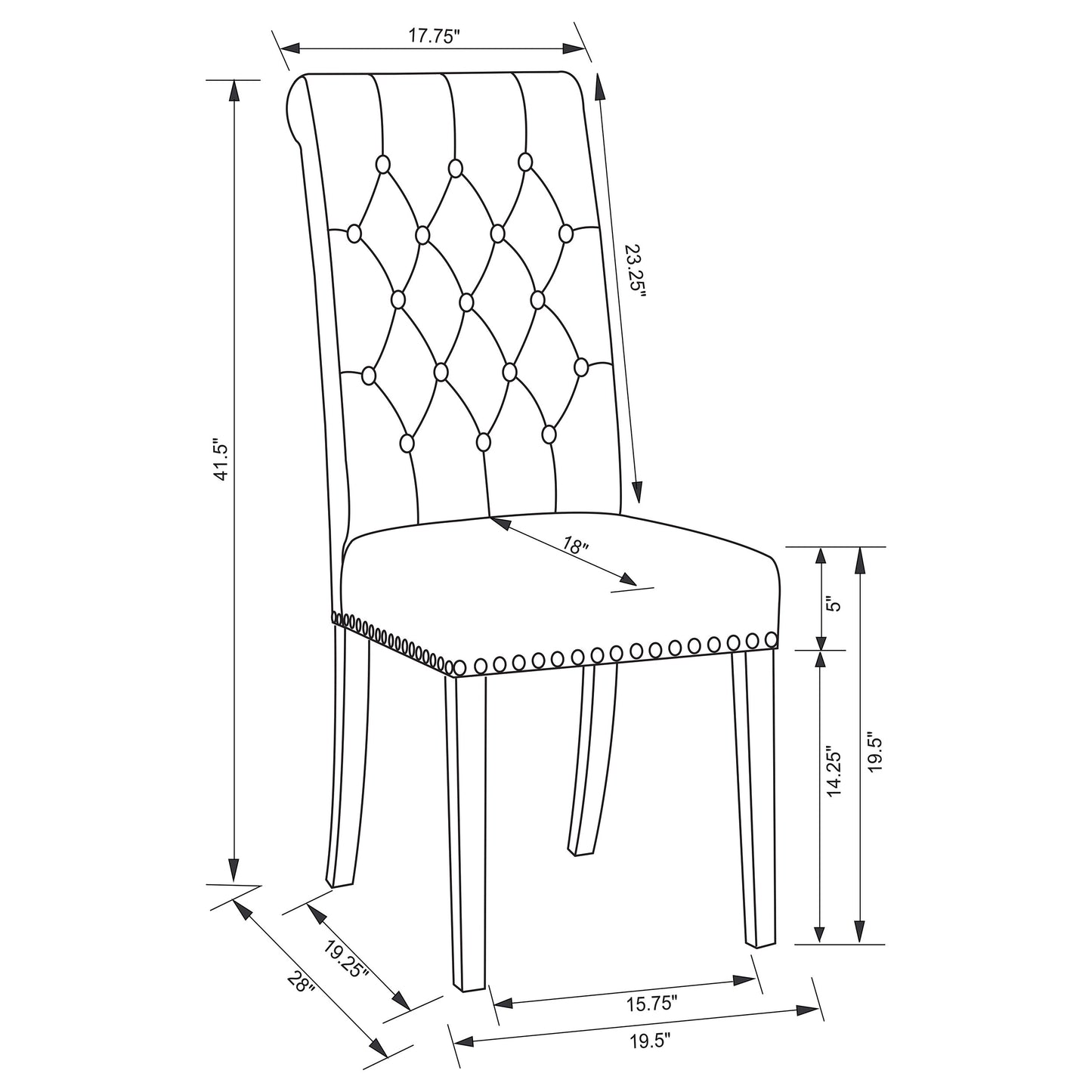 Alana Velvet Upholstered Dining Side Chair Sand (Set of 2)