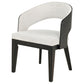 Leandro Upholstered Dining Arm Chair Cream (Set of 2)