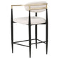 Tina Fabric Upholstered Counter Chair Beige (Set of 2)