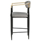 Tina Fabric Upholstered Counter Chair Dark Grey (Set of 2)