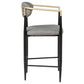 Tina Fabric Upholstered Counter Chair Dark Grey (Set of 2)
