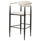 Tina Fabric Upholstered Bar Chair Beige (Set of 2)