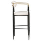 Tina Fabric Upholstered Bar Chair Beige (Set of 2)