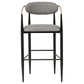 Tina Fabric Upholstered Bar Chair Dark Grey (Set of 2)