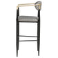 Tina Fabric Upholstered Bar Chair Dark Grey (Set of 2)