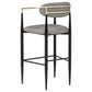 Tina Fabric Upholstered Bar Chair Dark Grey (Set of 2)