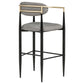 Tina Fabric Upholstered Bar Chair Dark Grey (Set of 2)