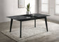 Crestmont 78-inch Extension Dining Table Black Faux Marble