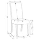 Herran Upholstered Dining Side Chair Beige (Set of 2)