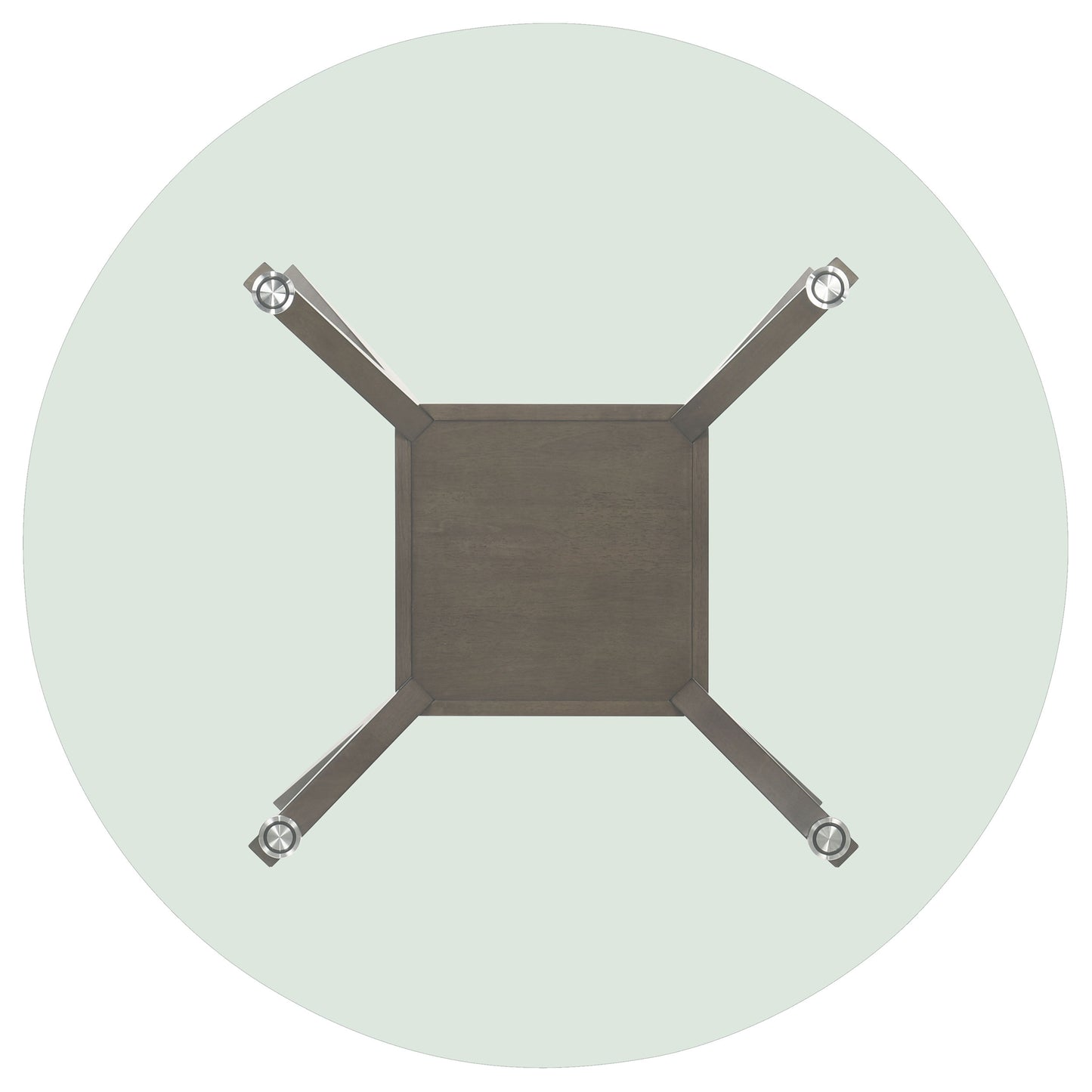 Paxton Round 48-inch Glass Top Wood Dining Table Brown