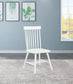 Andrews Windsor Spindle Back Dining Side Chair White (Set of 2)