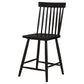 Andrews Windsor Counter Height Dining Side Chair Black (Set of 2)