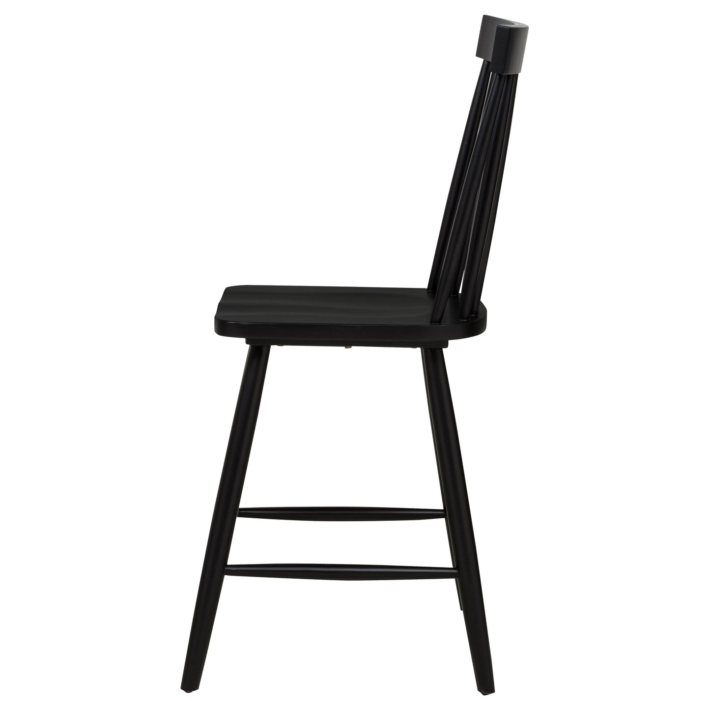 Andrews Windsor Counter Height Dining Side Chair Black (Set of 2)