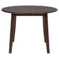 Barton 5-piece Round Wood Dining Table Set Dark Brown