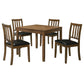 Parkwood 5-piece Square Dining Table Set Honey Brown