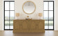 Florence 4-door Dining Sideboard Buffet Cabinet Rustic Honey