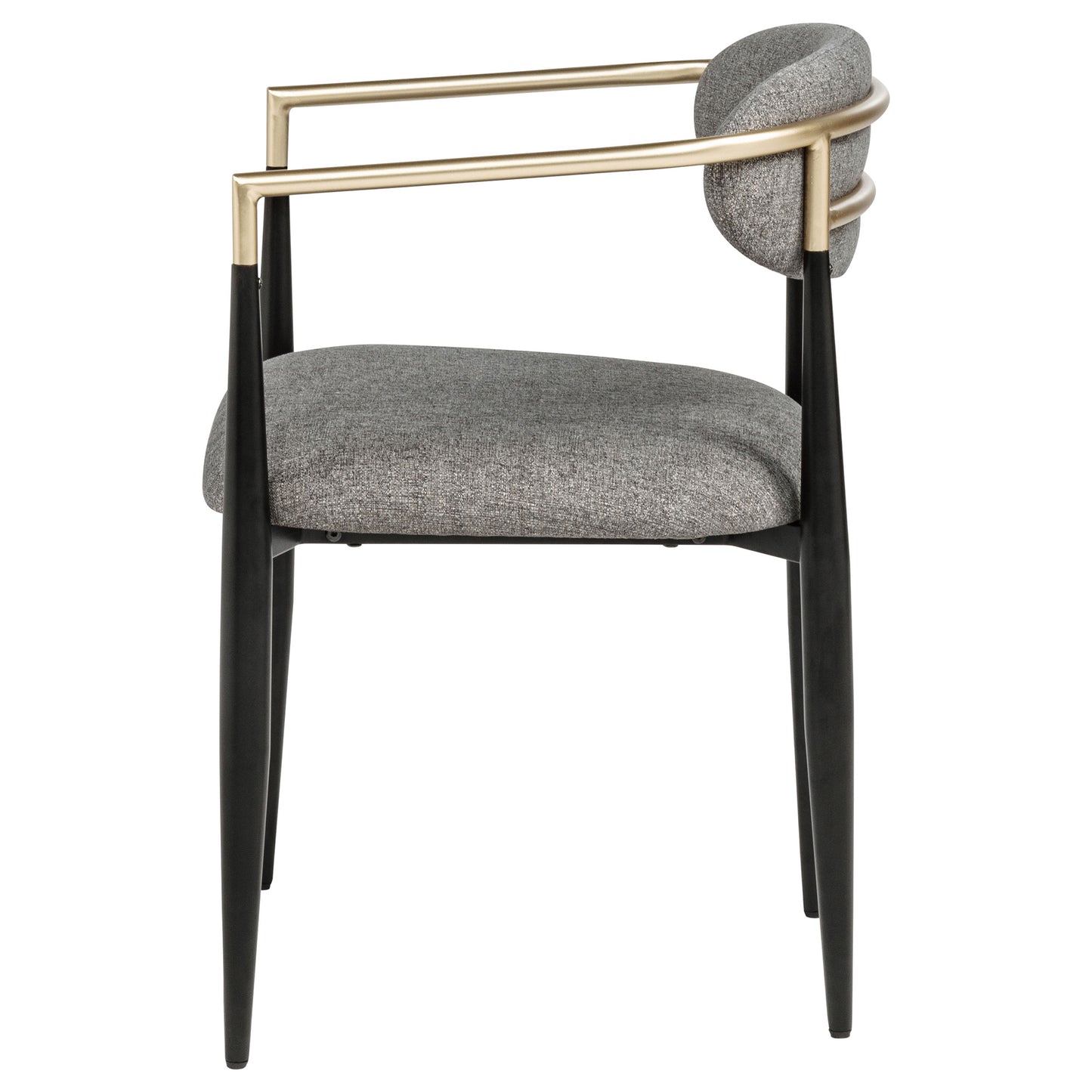 Bradbury Fabric Upholstered Dining Arm Chair Grey (Set of 2)
