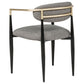 Bradbury Fabric Upholstered Dining Arm Chair Grey (Set of 2)