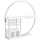 Risley 2-door Circular LED Wine Cabinet White High Gloss
