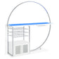 Risley 2-door Circular LED Wine Cabinet White High Gloss