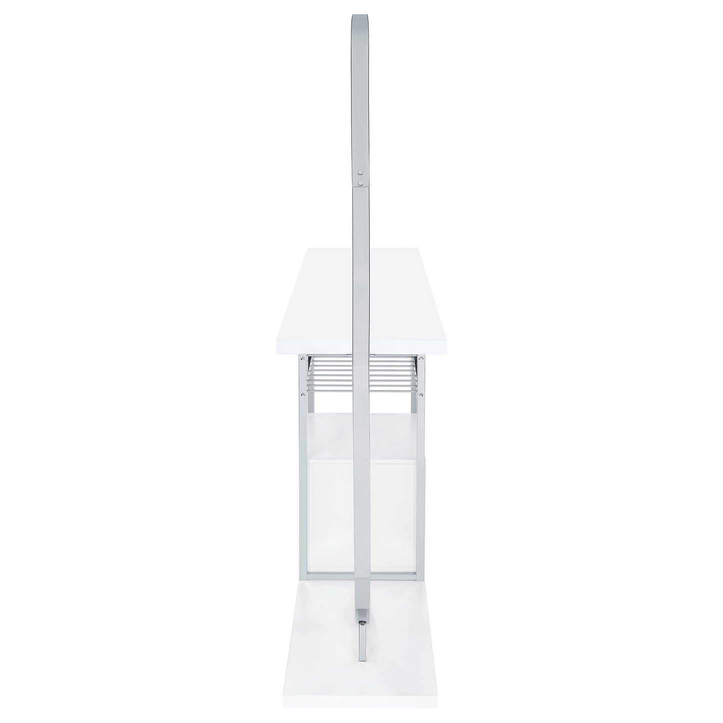 Risley 2-door Circular LED Wine Cabinet White High Gloss