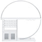 Risley 2-door Circular LED Wine Cabinet White High Gloss