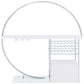 Risley 2-door Circular LED Wine Cabinet White High Gloss