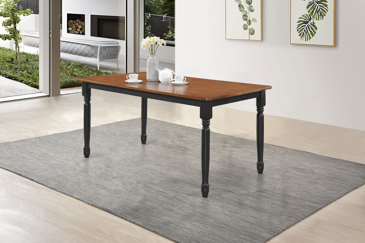 Hollyoak Rectangular 63-inch Wood Dining Table Walnut