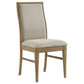 Adina 5-piece Round Dining Table Set Distressed Light Brown
