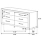 Jessica 6-piece Queen LED Bedroom Set Cappuccino
