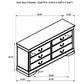 Louis Philippe 6-drawer Dresser White
