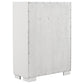 Jessica 6-piece Eastern King LED Bedroom Set Snow White