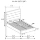 Felicity 53-inch Upholstered Full Platform Bed White