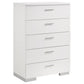 Felicity 5-piece California King Bedroom Set White High Gloss