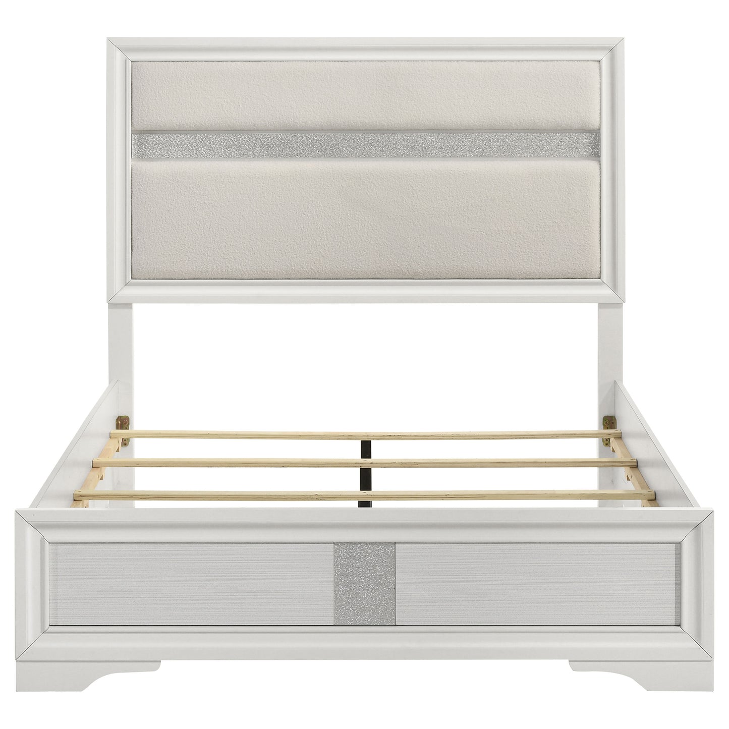 Miranda 54-inch Upholstered Full Panel Bed White
