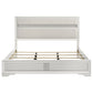 Miranda 54-inch Upholstered Eastern King Panel Bed White