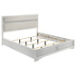 Miranda 54-inch Upholstered California King Panel Bed White