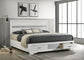 Miranda 51-inch Wood Eastern King Storage Panel Bed White