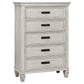 Franco 5-piece Eastern King Bedroom Set Distressed White