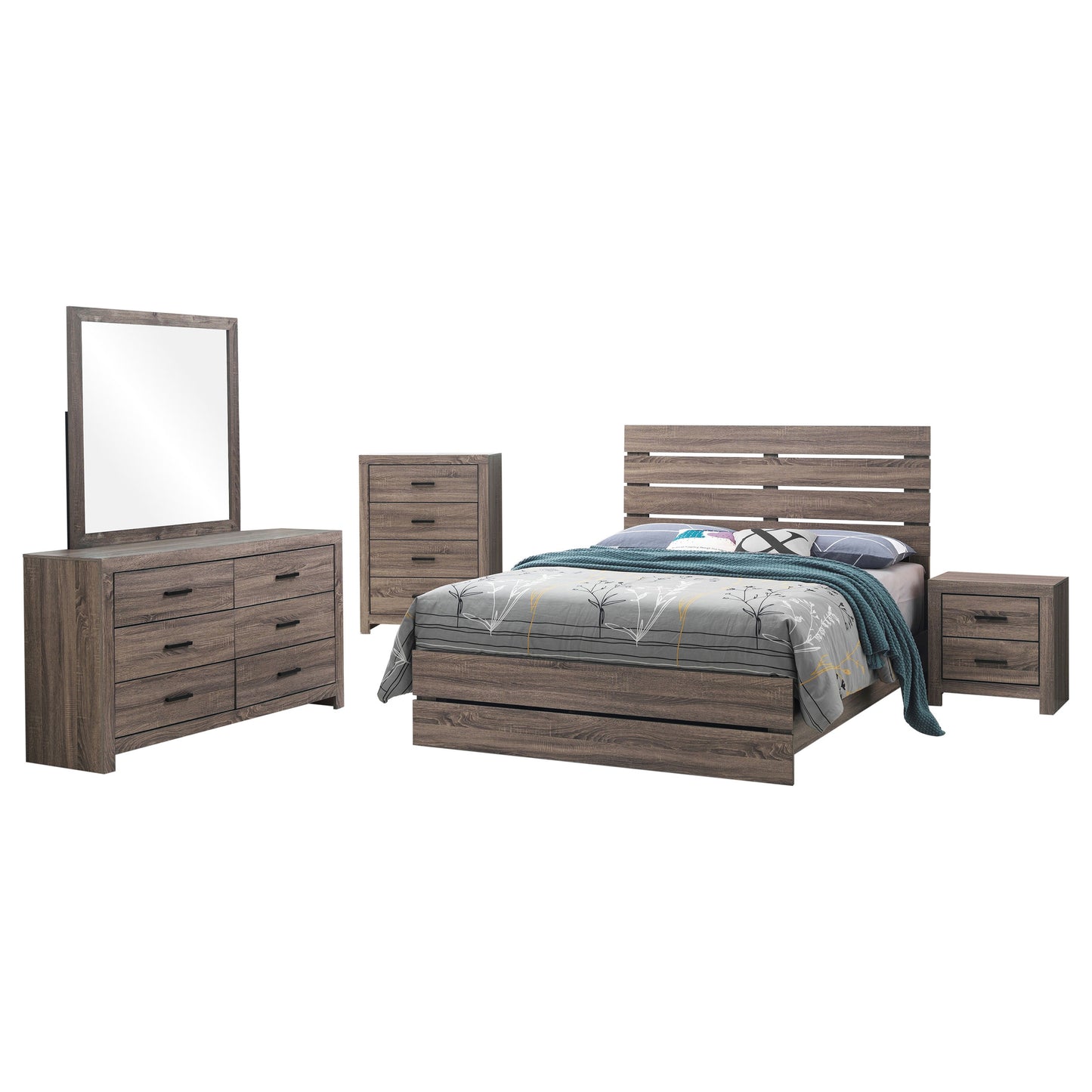 Brantford 5-piece Eastern King Bedroom Set Barrel Oak