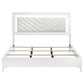 Cassia Eastern King LED Panel Bed White High Gloss