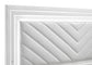 Cassia Queen LED Panel Bed White High Gloss